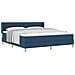 Letto con rete a molle e materasso Blu 180x200 cm Tessuto - Foto miniatura 1