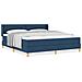 Letto con rete a molle e materasso Blu 180x200 cm Tessuto - Foto miniatura 4