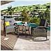 Set Da Balcone In Rattan (3 Pezzi), Cuscino Grigio, Portata 160 Kg - Foto miniatura 1