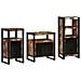 Set di mobili per il bagno 3 pcs Legno massello riciclato - Foto miniatura 1
