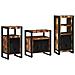 Set di mobili per il bagno 3 pcs Legno massello riciclato - Foto miniatura 2