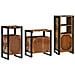 Set di mobili per il bagno 3 pcs Legno massello riciclato - Foto miniatura 8