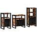 Set di mobili per il bagno 3 pcs Legno massello riciclato - Foto miniatura 9