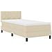 Letto a molle con materasso Crema 90 x 200 cm Tessuto - Foto miniatura 1