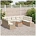 Set Divano da Giardino 6 pcs beige e panna 289 x 209 x 85 cm - Foto miniatura 3