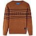 Maglione per Bambini Lavorato a Maglia Cognac 128 - Foto miniatura 1