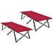 Letto da campeggio pieghevole 2 pcs Rosso 206 x 76 x 74 cm - Foto miniatura 1