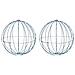 Palla con 384 LED 2 pcs Bianco freddo 60 cm Metallo - Foto miniatura 1