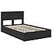 Letto con Contenitore Nero 135 x 190 cm Legno multistrato - Foto miniatura 4