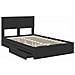 Letto con Contenitore Nero 135 x 190 cm Legno multistrato - Foto miniatura 5