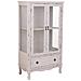 Vetrina In Legno Con 1 Cassetto E 2 Ante Bianco 80x42x148h Cm - Foto miniatura 1