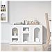 Credenza Bianco Lucido 100 x 35 x 59 cm Legno multistrato - Foto miniatura 4
