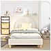 Struttura letto bambini con testata Crema 90 x 200 cm Bouclé - Foto miniatura 3
