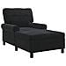 Chaise Lounge con cuscino Nero 91 x 157 x 91 cm Velluto - Foto miniatura 1