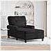 Chaise Lounge con cuscino Nero 91 x 157 x 91 cm Velluto - Foto miniatura 2
