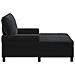 Chaise Lounge con cuscino Nero 91 x 157 x 91 cm Velluto - Foto miniatura 5