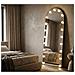 Specchio Da Terra Hollywood Ad Arco Con Cornice Oro E Luci Led 77x176 Cm - Foto miniatura 8
