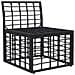 Modulo Divano da Esterno Senza Braccioli Nero polyrattan - Foto miniatura 3