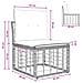 Modulo Divano da Esterno Senza Braccioli Nero polyrattan - Foto miniatura 9