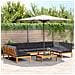 Set Divano Pallet da Giardino 6 pz con Cuscini Massello Acacia - Foto miniatura 2