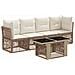 Set Divano da Giardino 5 pz Beige polyrattan - Foto miniatura 1