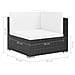 Set Divano Da Giardino 19 Pz In Polyrattan Nero - Foto miniatura 6