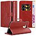 Custodia Compatibile Con Huawei Mate 8 In Rosso Vinaccia - Coperchio Protettiva Con Chiusura Magnetica, Funzione Stand E Tasca Per Le Carte - Foto miniatura 1