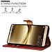 Custodia Compatibile Con Huawei Mate 8 In Rosso Vinaccia - Coperchio Protettiva Con Chiusura Magnetica, Funzione Stand E Tasca Per Le Carte - Foto miniatura 7