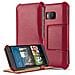 Custodia Compatibile Con Htc One M9 In Rosso Passione - Coperchio Protettivo Senza Chiusura Magnetica Con Funzione Stand E Supporto Per Gli Angoli - Foto miniatura 4