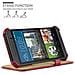 Custodia Compatibile Con Htc One M9 In Rosso Passione - Coperchio Protettivo Senza Chiusura Magnetica Con Funzione Stand E Supporto Per Gli Angoli - Foto miniatura 8