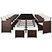 Set Da Pranzo Da Giardino 17 Pz Con Cuscini Polyrattan Marrone - Foto miniatura 8