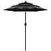 Ombrellone a 3 Livelli con Palo in Alluminio Nero 2 m - Foto miniatura 1