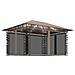 Gazebo con Zanzariera Luci LED 4x3x2,73 m Grigio Talpa - Foto miniatura 1