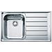 Lavello NEX611 SX 1 Vasca Gocciolatoio a Sinistra Dimensioni 86 x 51 cm Colore Inox Satinato Serie Neptune - Foto miniatura 4