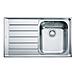 Lavello NEX611 SX 1 Vasca Gocciolatoio a Sinistra Dimensioni 86 x 51 cm Colore Inox Satinato Serie Neptune - Foto miniatura 1