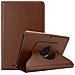 Custodia Per Tablet Compatibile Con Samsung Galaxy Tab 3 (10.1"" Zoll) P5200 In Bruno Fungo - Coperchio Protettivo Senza Auto Wake Up, Con Funzione Stand E Chiusura A Fascia Elastica - Foto miniatura 1
