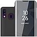 Custodia Compatibile Con Samsung Galaxy A40 In Tormalina Nera - Clear View Specchio Coperchio Protettivo Con Funzione Di Supporto Protezione A 360 Gradi - Foto miniatura 1