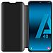 Custodia Compatibile Con Samsung Galaxy A40 In Tormalina Nera - Clear View Specchio Coperchio Protettivo Con Funzione Di Supporto Protezione A 360 Gradi - Foto miniatura 2