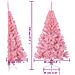 Albero Di Natale Artificiale A Metà Con Supporto Rosa 120cm Pvc - Foto miniatura 3