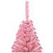 Albero Di Natale Artificiale A Metà Con Supporto Rosa 120cm Pvc - Foto miniatura 7
