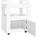 Carrello Da Cucina Bianco 60x45x80 Cm In Legno Multistrato - Foto miniatura 9