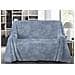 Telo Arredo Granfoulard Copritutto Salvadivano 100% Cotone Disegno Lily Matrimoniale Blu - Foto miniatura 1