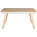 Tavolo Da Pranzo Legno Chiaro E Grigio 150 X 90 Cm Phola - Foto miniatura 4