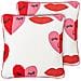 Set Di 2 Cuscini Periwinkle Cotone 45 X 45 Cm Bianco Trama A Cuore - Foto miniatura 5