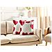 Set Di 2 Cuscini Periwinkle Cotone 45 X 45 Cm Bianco Trama A Cuore - Foto miniatura 1