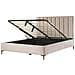 Letto Matrimoniale Con Contenitore Velluto Tortora 180 X 200 Cm Sezanne - Foto miniatura 5