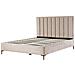 Letto Matrimoniale Con Contenitore Velluto Tortora 180 X 200 Cm Sezanne - Foto miniatura 6