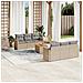 Set Divano da Giardino 7 pz con Cuscini Beige Misto Polyrattan - Foto miniatura 10