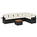 Set Divani da Giardino con Cuscini 8 pz Nero in Polyrattan - Foto miniatura 1