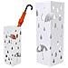 Portaombrelli Ferro Design Quadrato Stand Bianco Vaschetta Salvagoccia - Foto miniatura 2